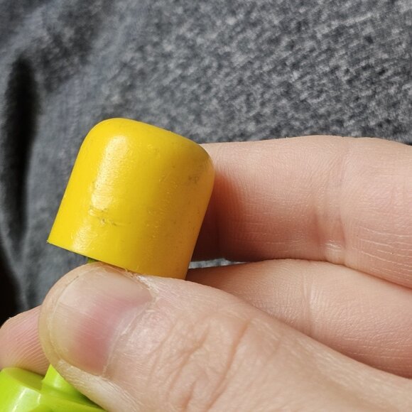 VTG 70s Fisher Price Little People Merry Go Round School Playground Green Yellow - Picture 5 of 10